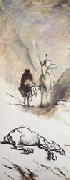 Honore  Daumier Don Quixote and the Dead Mule oil painting picture wholesale